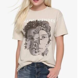 Shawn Mendes Women's‎ Size XL Black & White Face Girls Band T Shirt